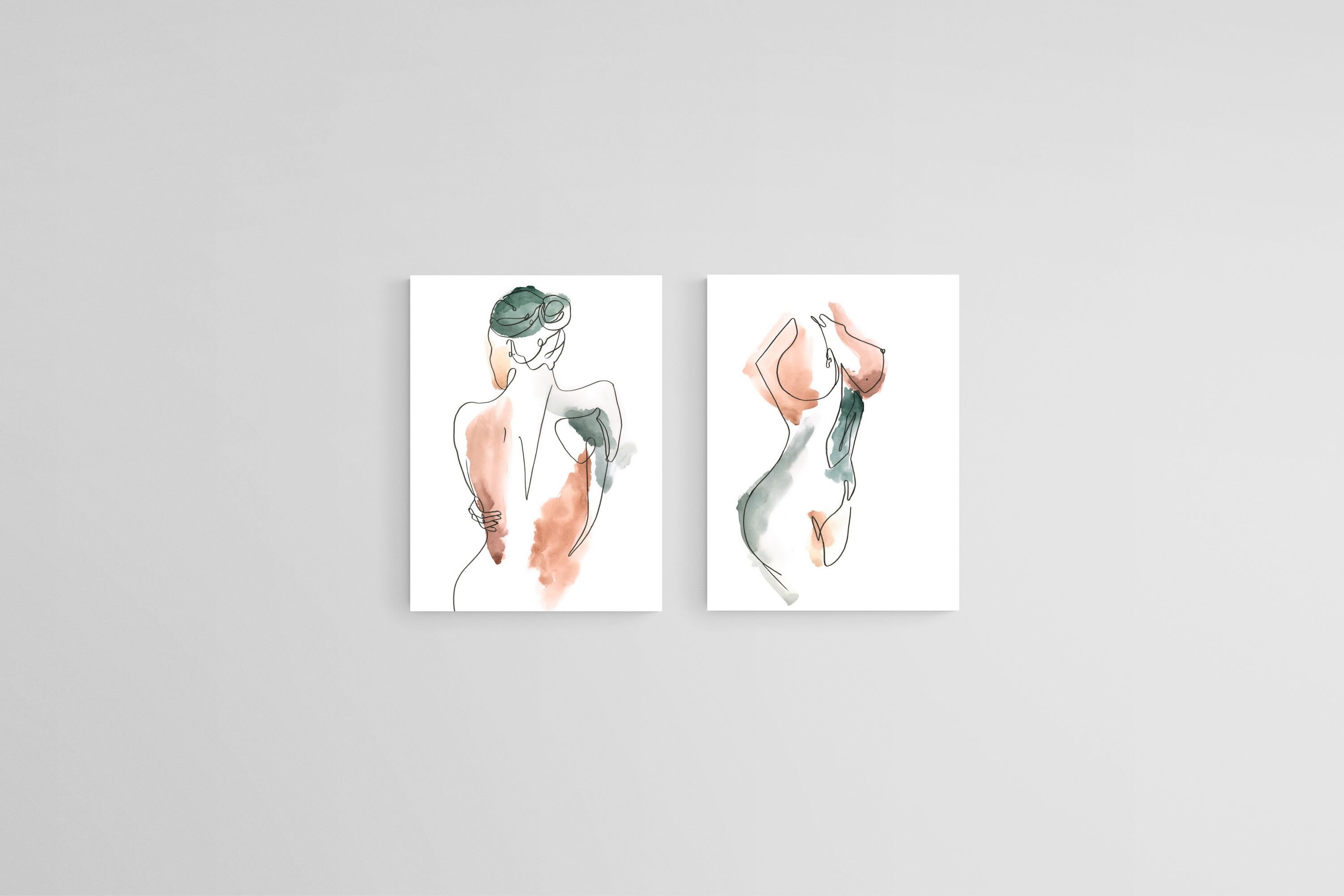 Femme Set-Wall_Art-45 x 60cm (x2)-Mounted Canvas-No Frame-Pixalot