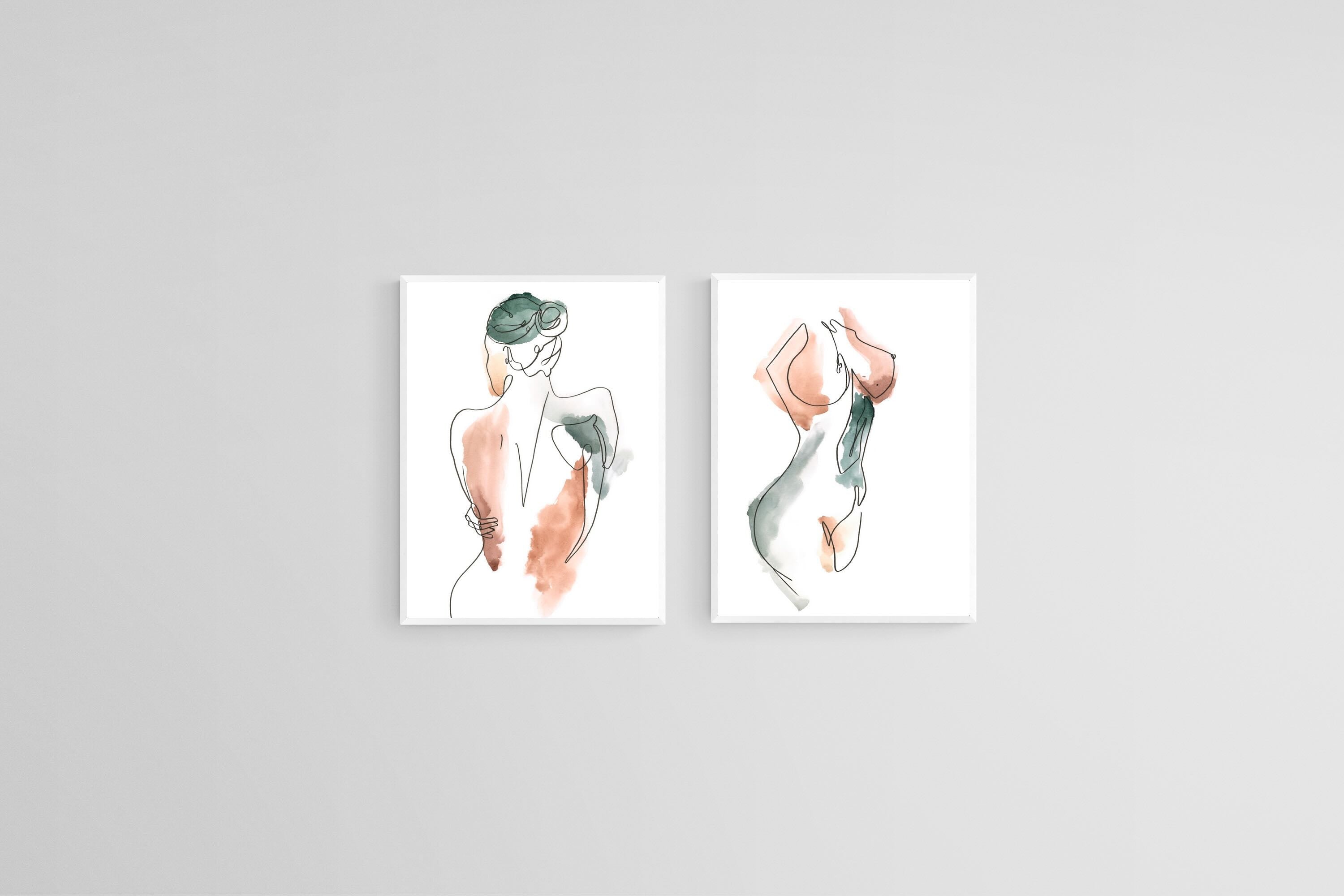 Femme Set-Wall_Art-45 x 60cm (x2)-Mounted Canvas-White-Pixalot