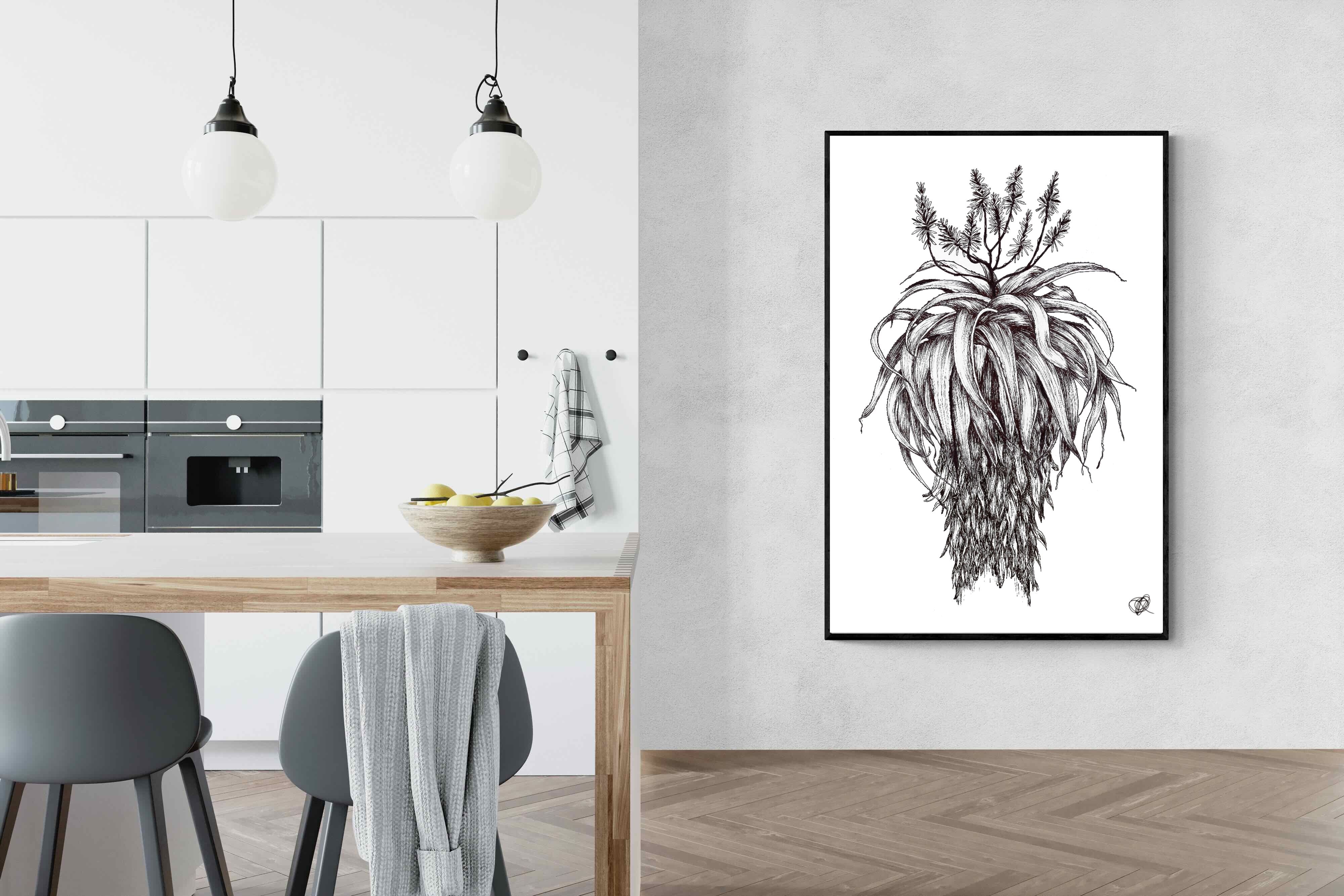 Pixalot Full Flowering Aloe Illustration