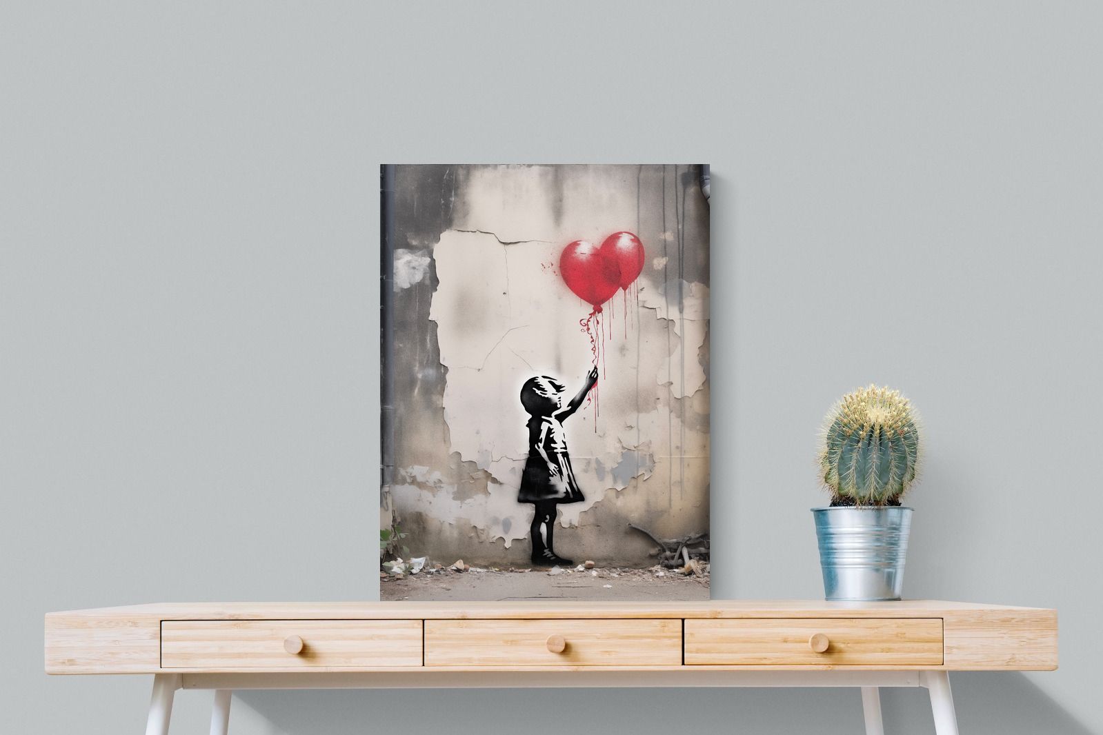 Pixalot Girl with Red Balloons