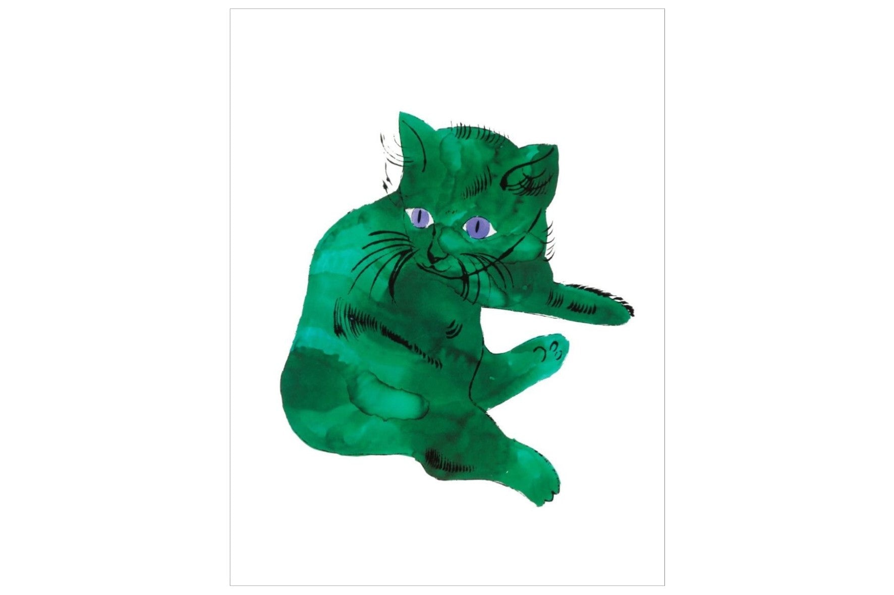 Green Cat-Wall_Art-Pixalot