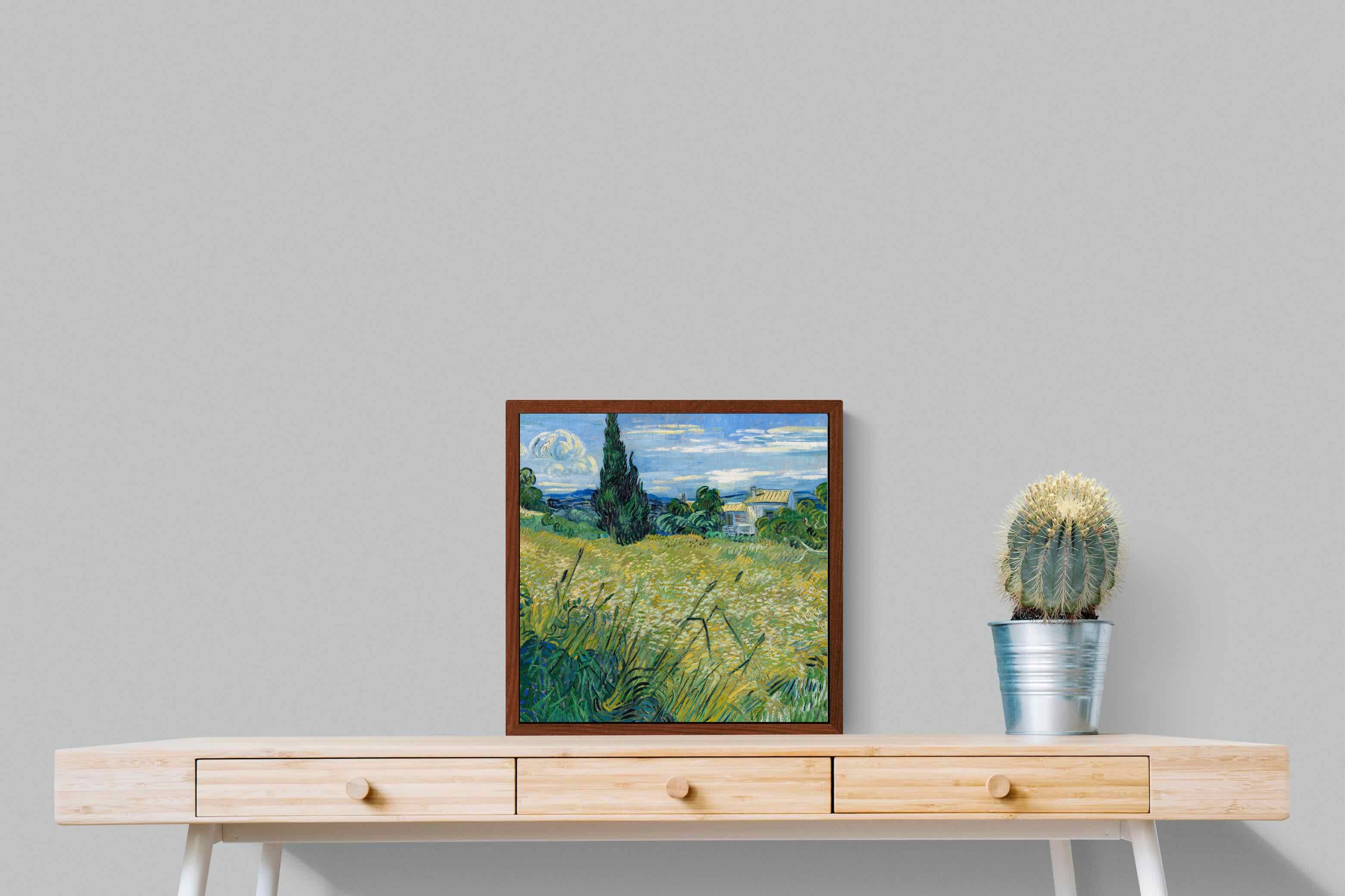 Pixalot Green Wheat Field with Cypress