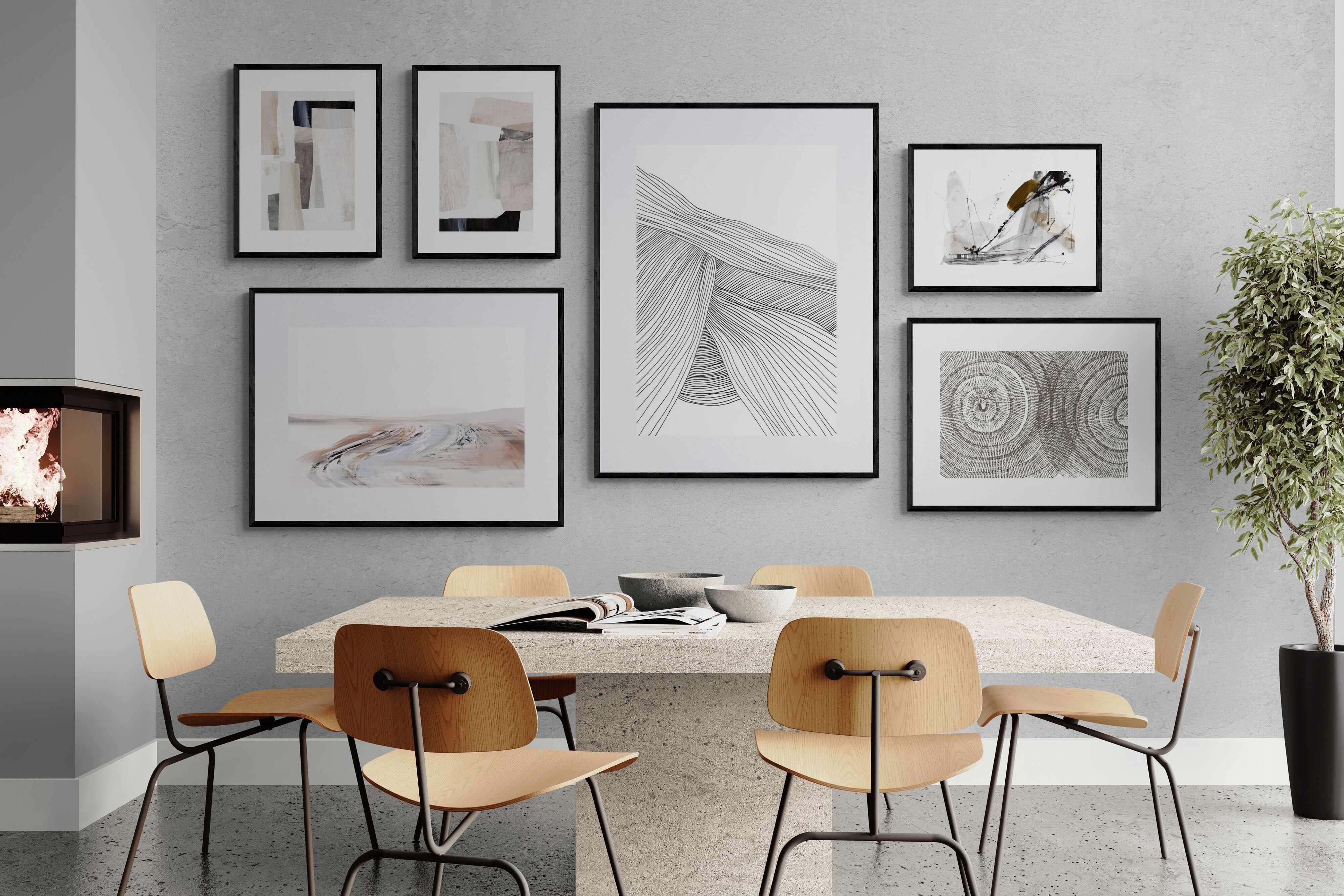 Hobday "Tranquil" Gallery Wall Set-Wall_Art-Framed Print-Black-Pixalot