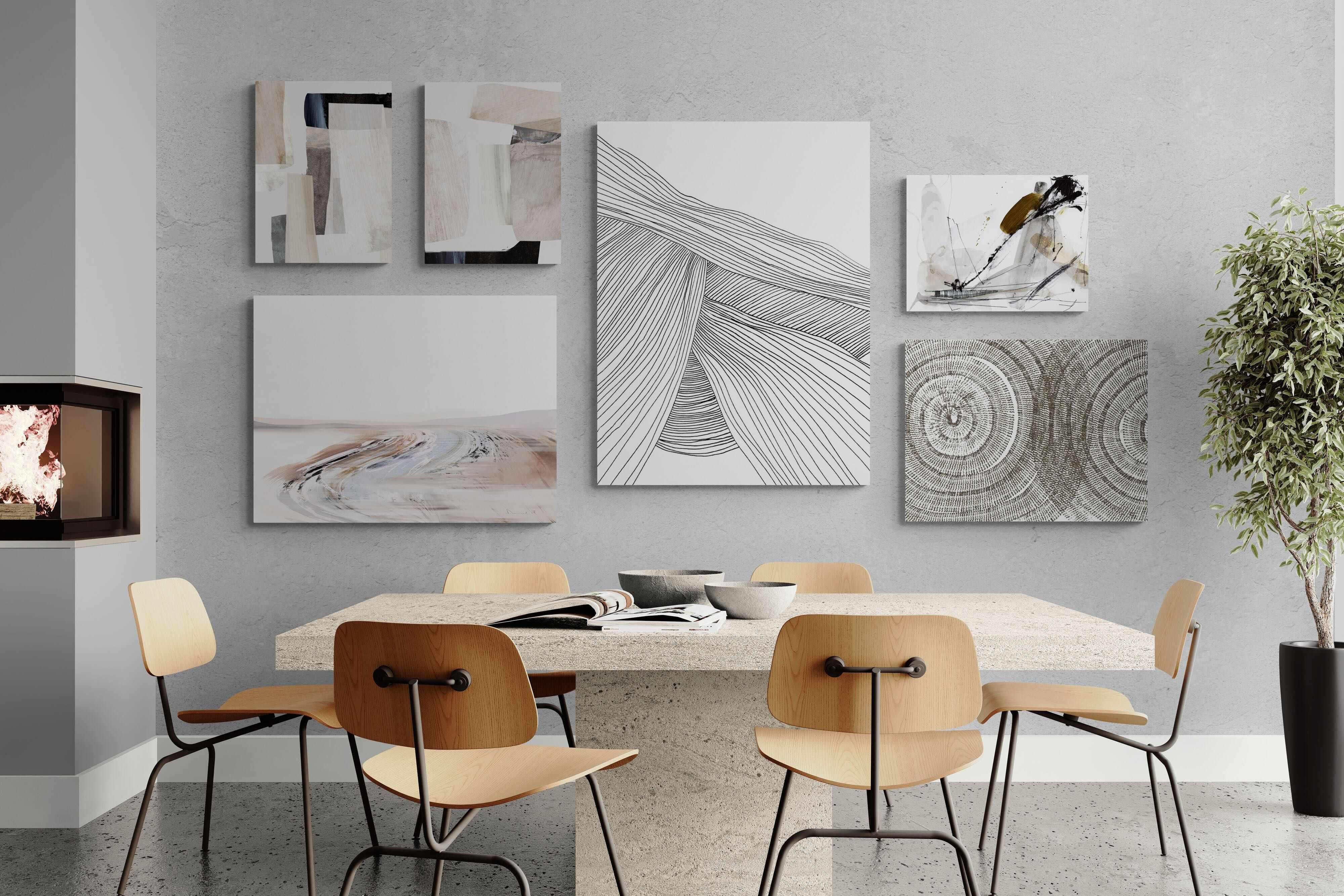 Hobday "Tranquil" Gallery Wall Set-Wall_Art-Mounted Canvas-No Frame-Pixalot