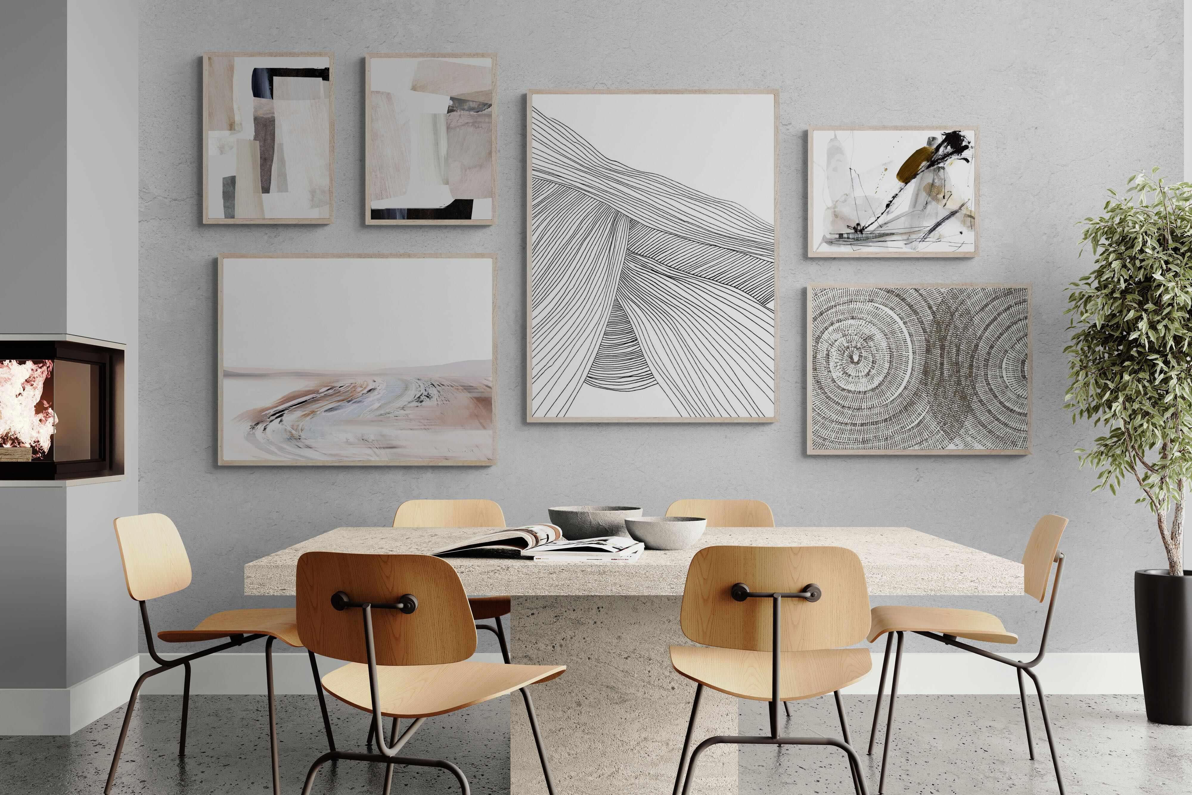 Hobday "Tranquil" Gallery Wall Set-Wall_Art-Mounted Canvas-Wood-Pixalot