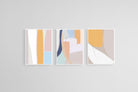 Hues of Colour Set-Wall_Art-45 x 60cm (x3)-Mounted Canvas-White-Pixalot