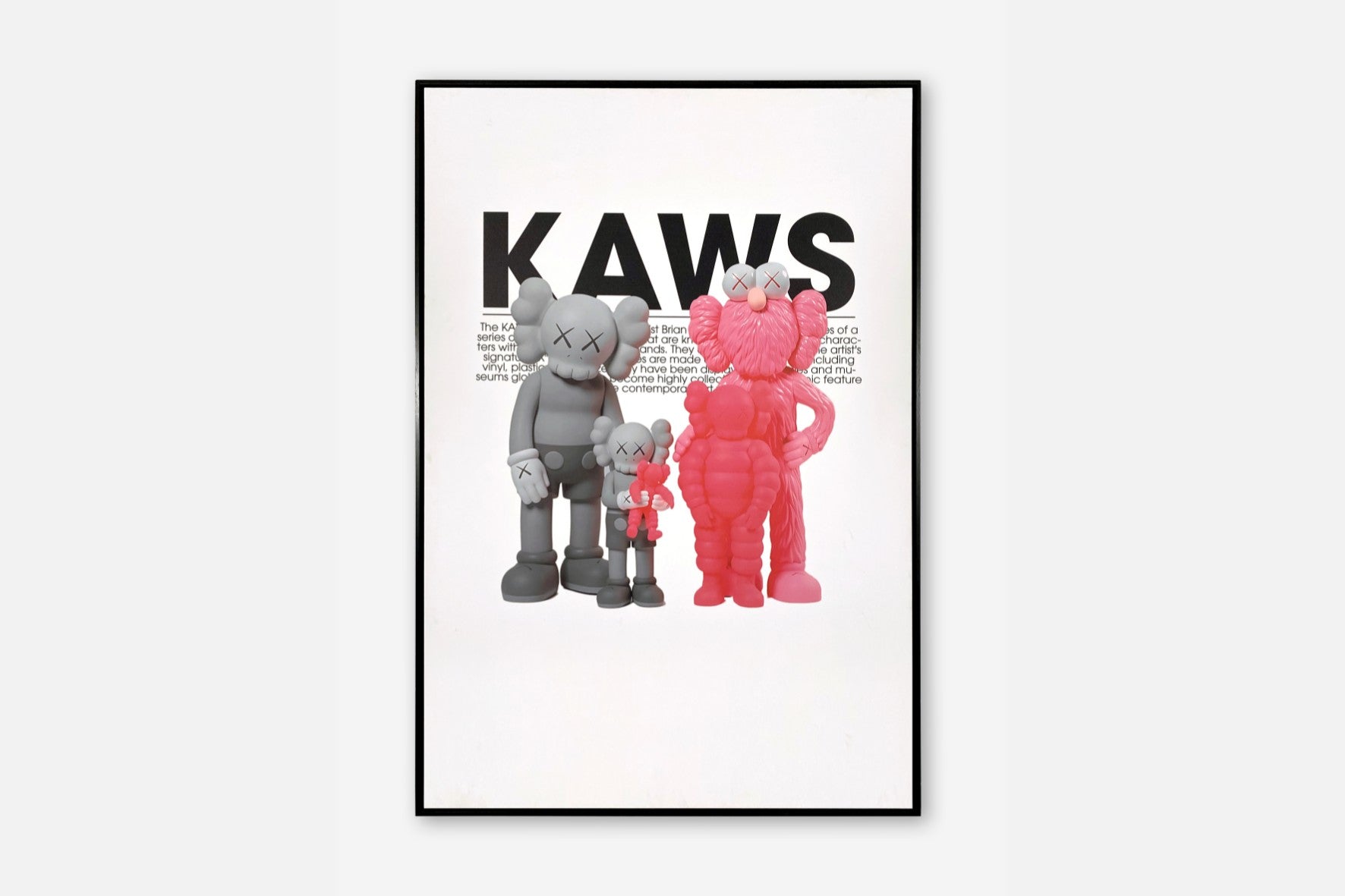 KAWS Family | SALE-Wall_Art-120 x 180cm-Mounted Canvas-Black-Pixalot