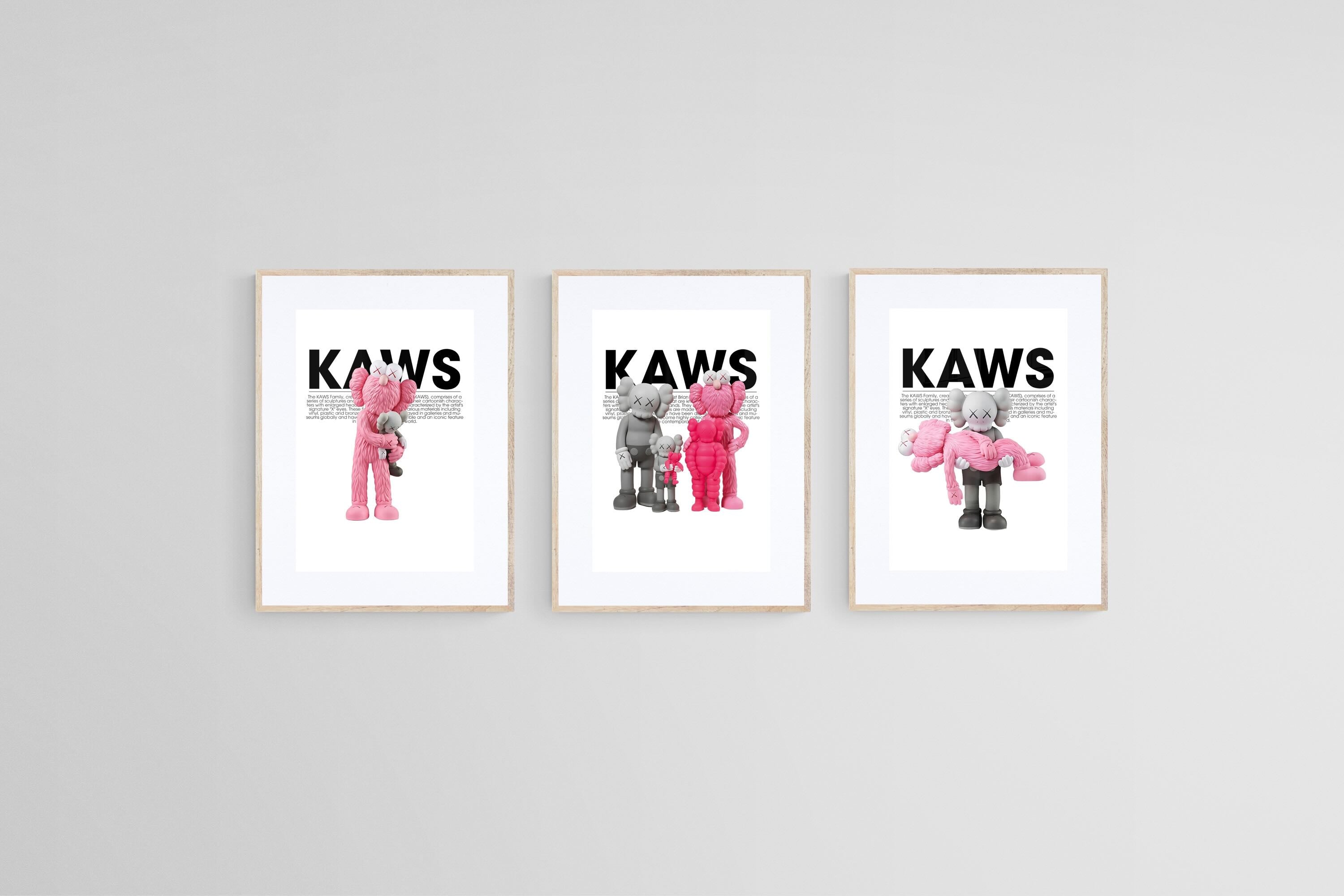 KAWS Family Set-Wall_Art-45 x 60cm (x3)-Framed Print-Wood-Pixalot