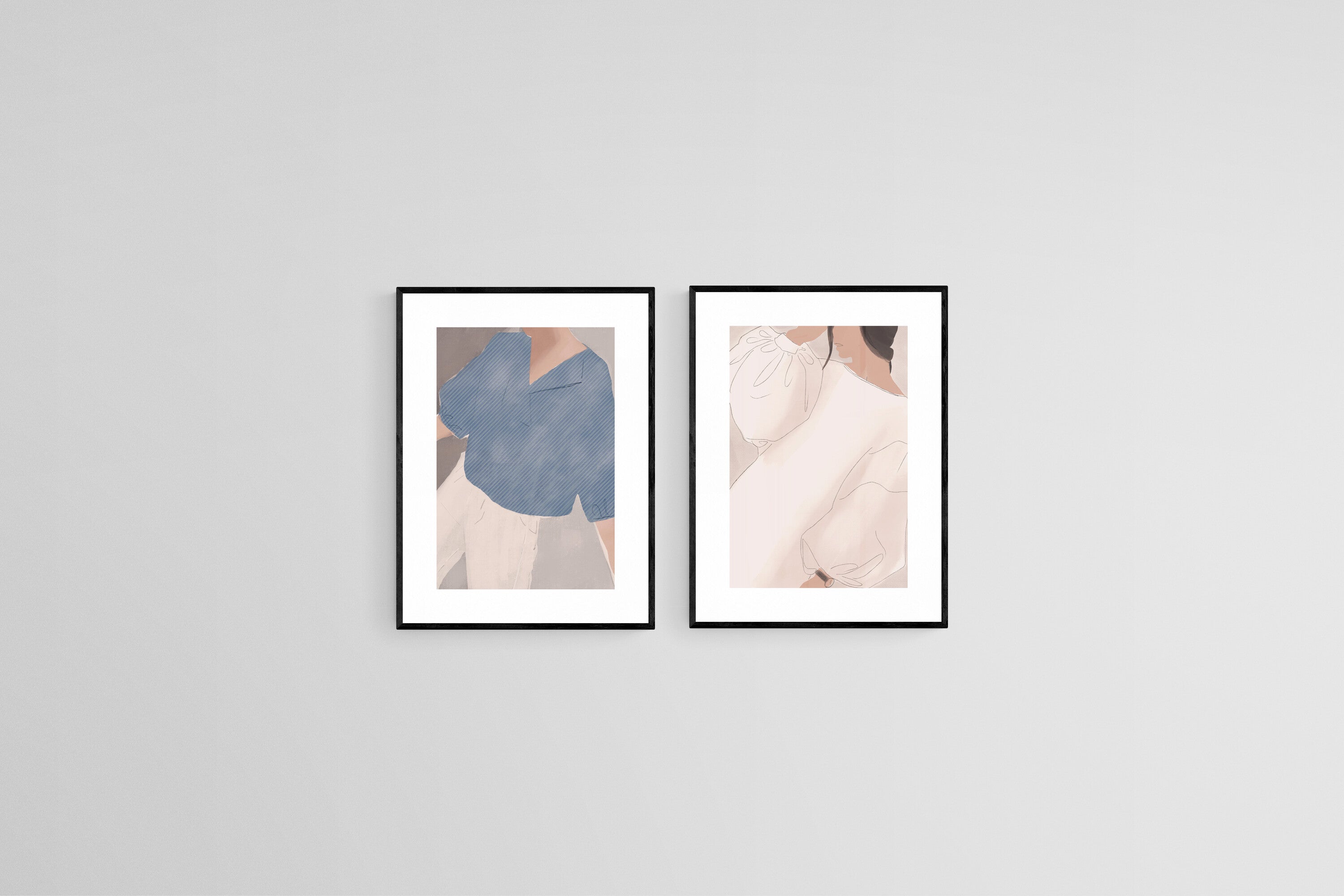 Keep it Casual Set-Wall_Art-45 x 60cm (x2)-Framed Print-Black-Pixalot