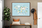 Pixalot Kids World Map (Blue)