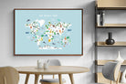 Pixalot Kids World Map (Blue)