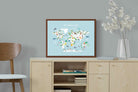 Pixalot Kids World Map (Blue)