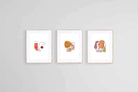 Line Drawn Faces Set-Wall_Art-60 x 80cm (x3)-Framed Print-Wood-Pixalot