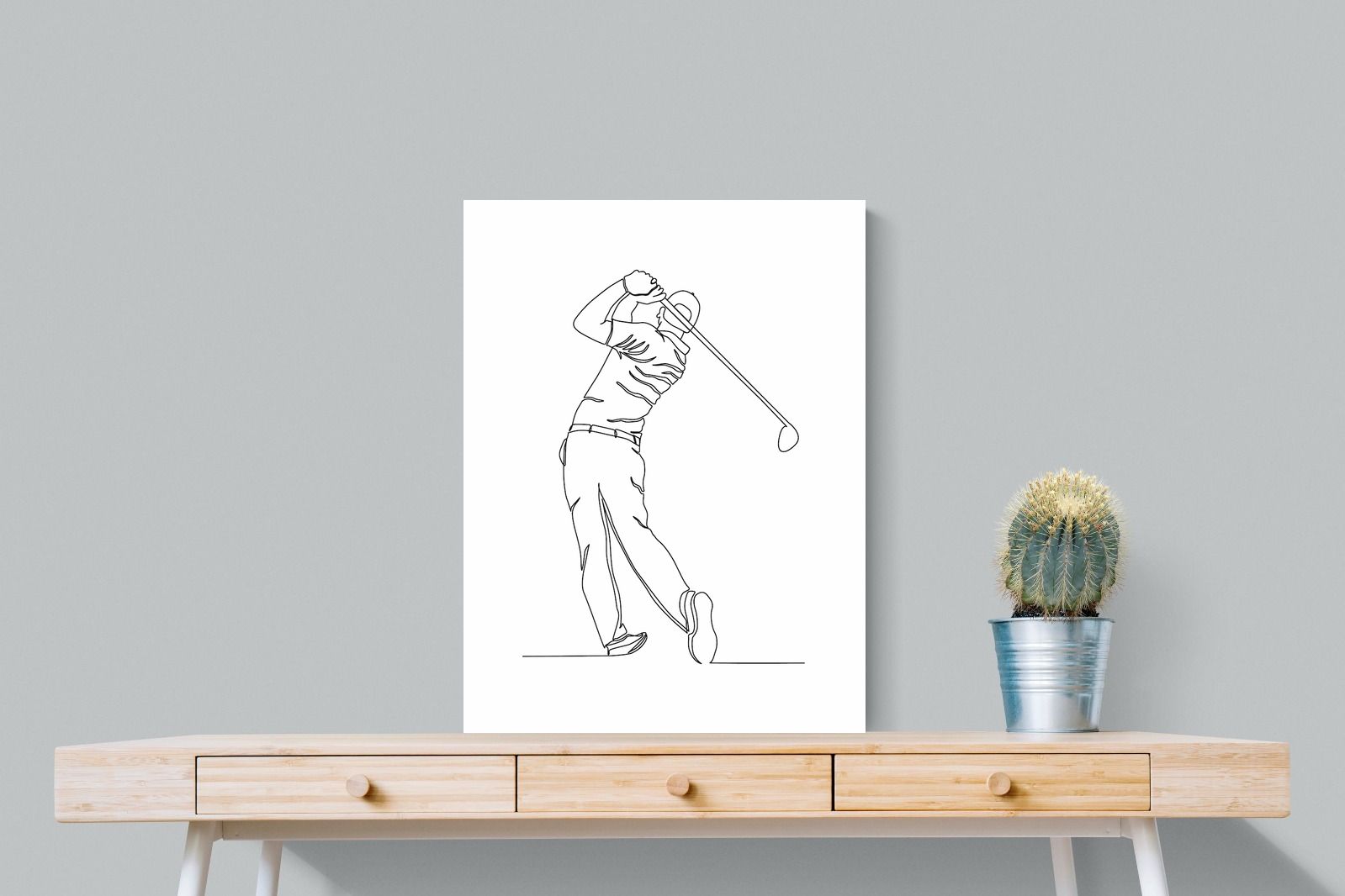 Pixalot Line Drawn Golfer