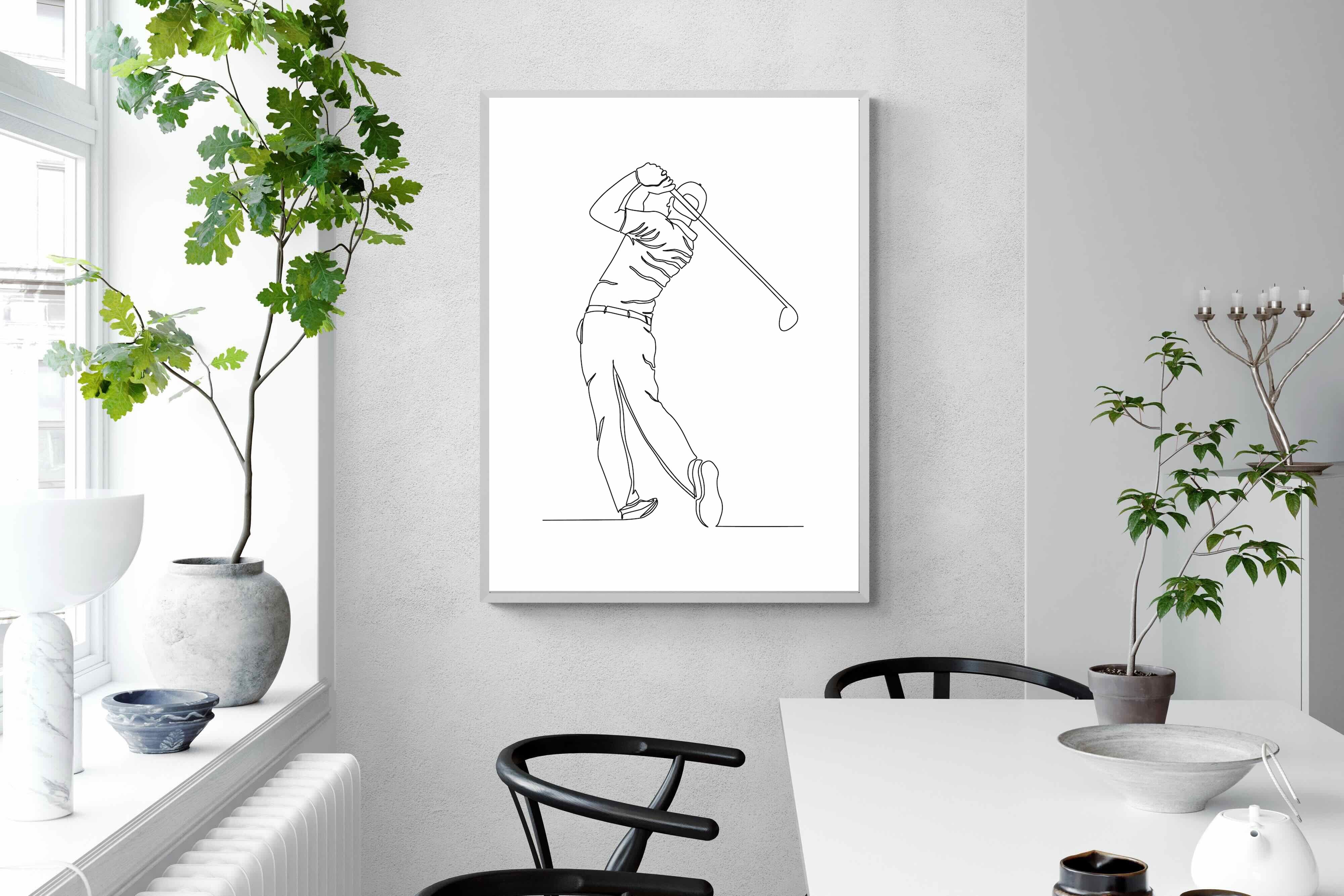 Pixalot Line Drawn Golfer