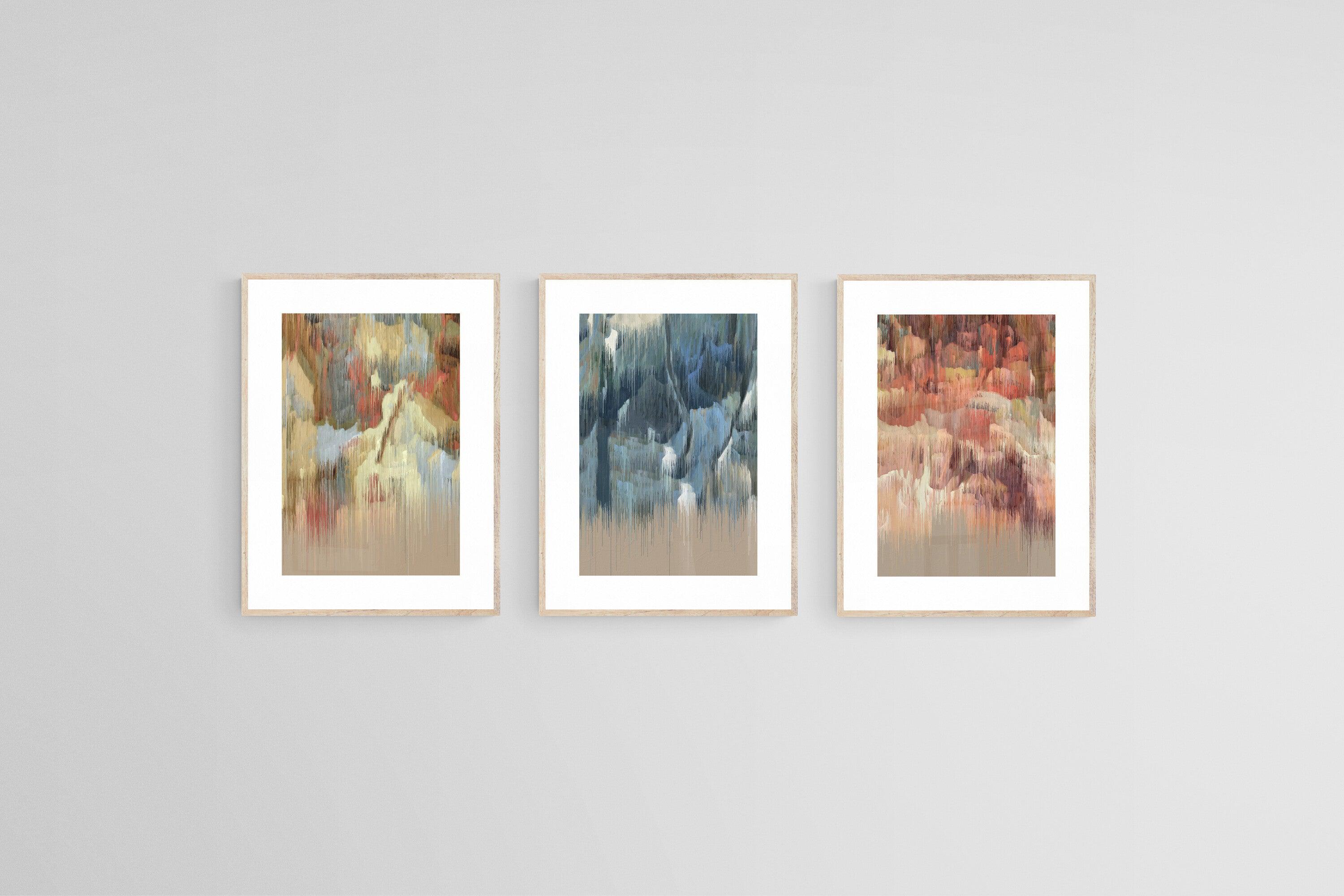 Liquid Life Set-Wall_Art-45 x 60cm (x3)-Framed Print-Wood-Pixalot