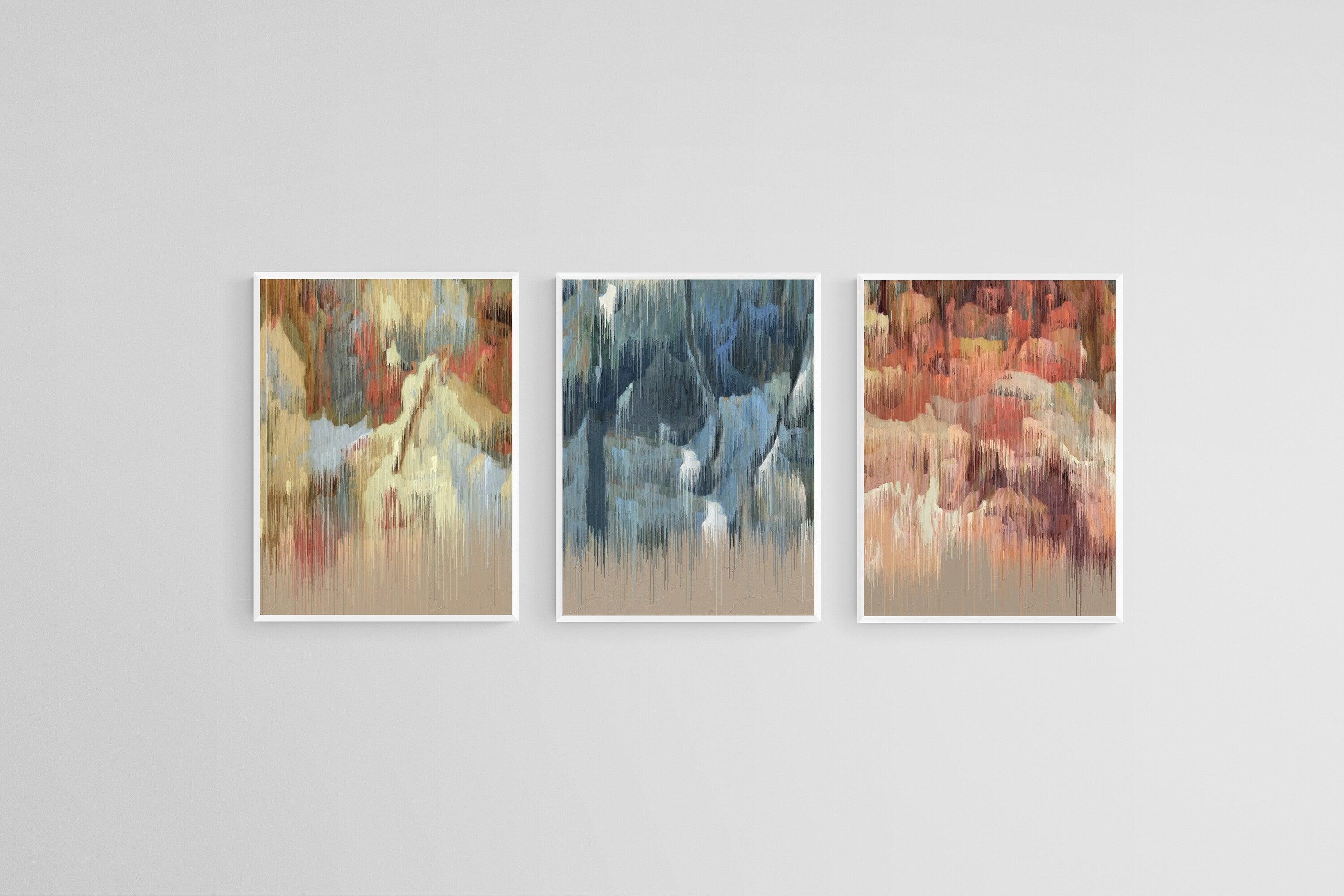 Liquid Life Set-Wall_Art-45 x 60cm (x3)-Mounted Canvas-White-Pixalot