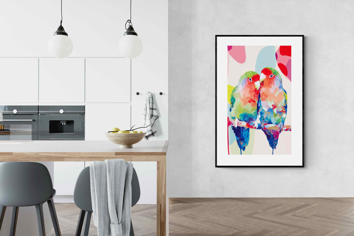 Pixalot ® Lovebirds on a Branch