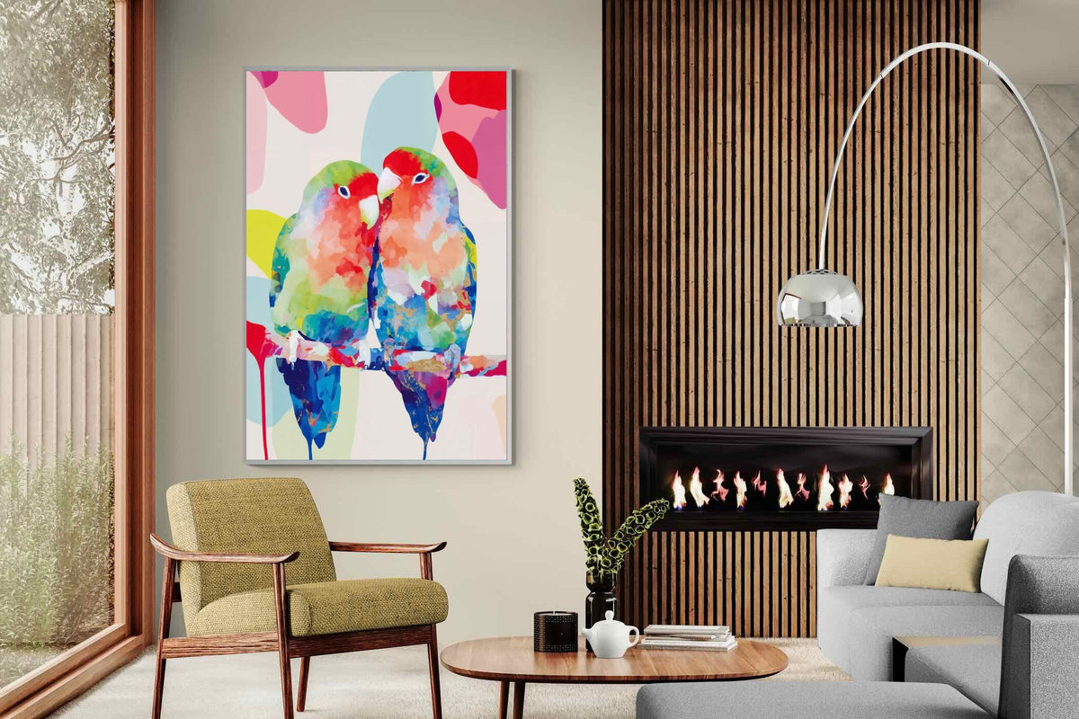 Pixalot ® Lovebirds on a Branch