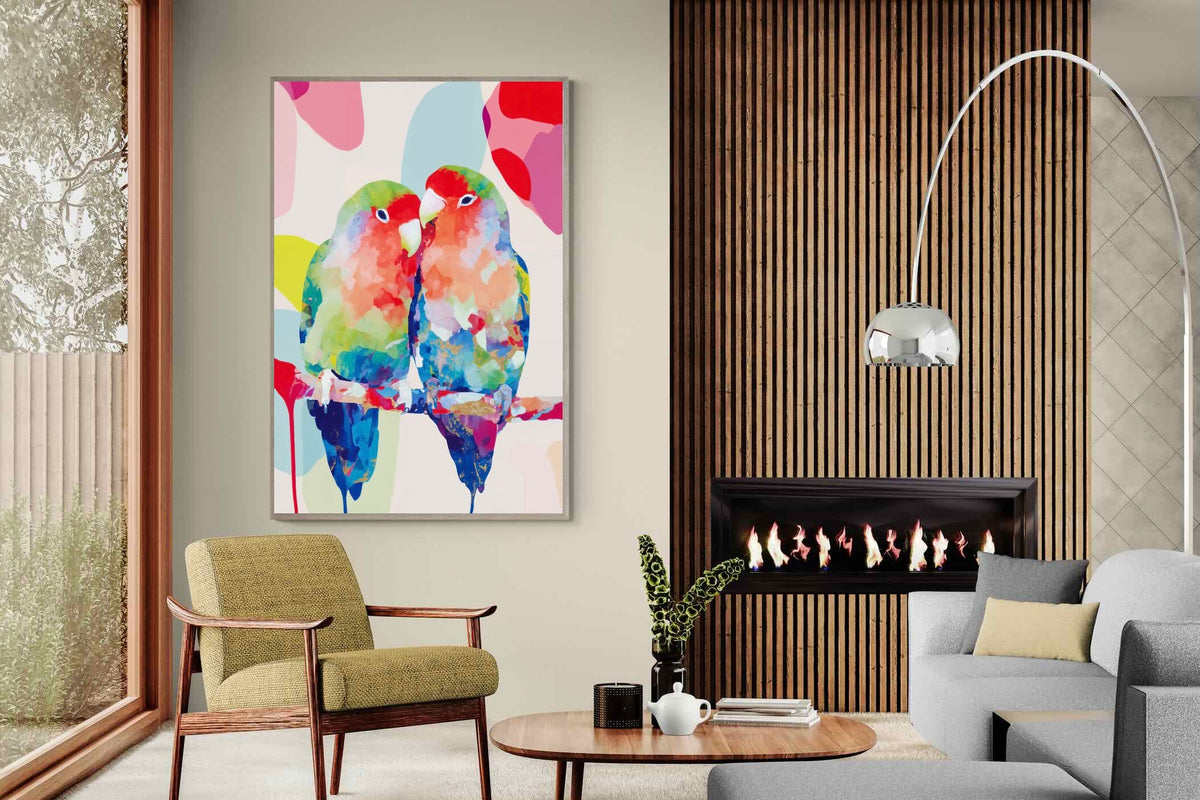Pixalot ® Lovebirds on a Branch