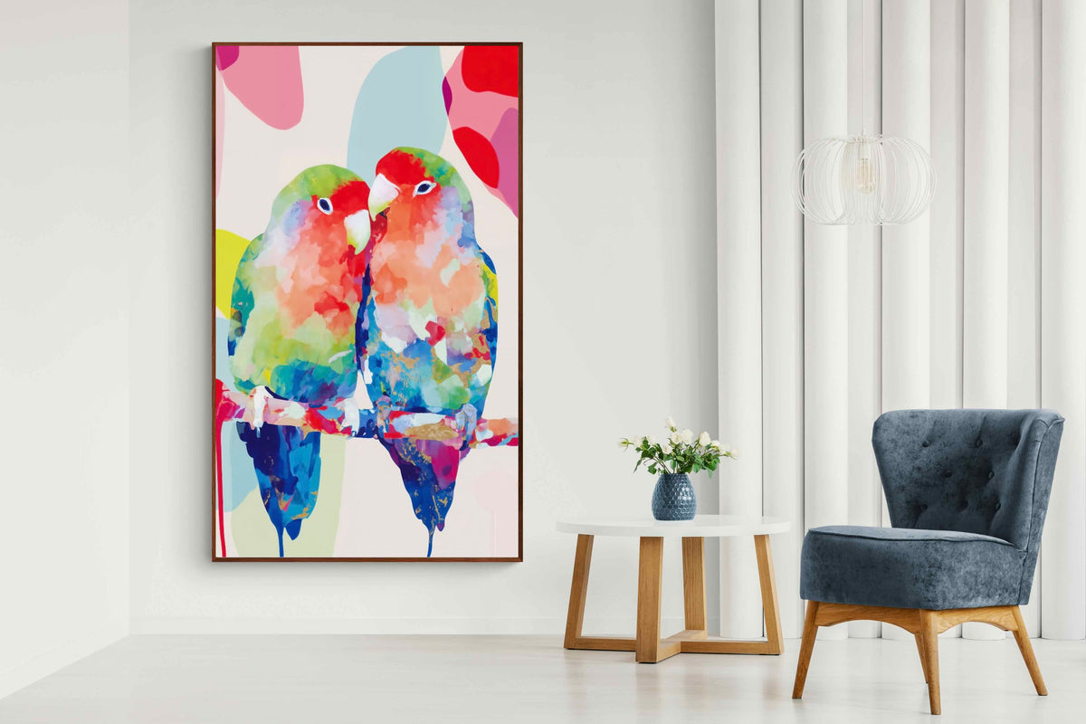 Pixalot ® Lovebirds on a Branch