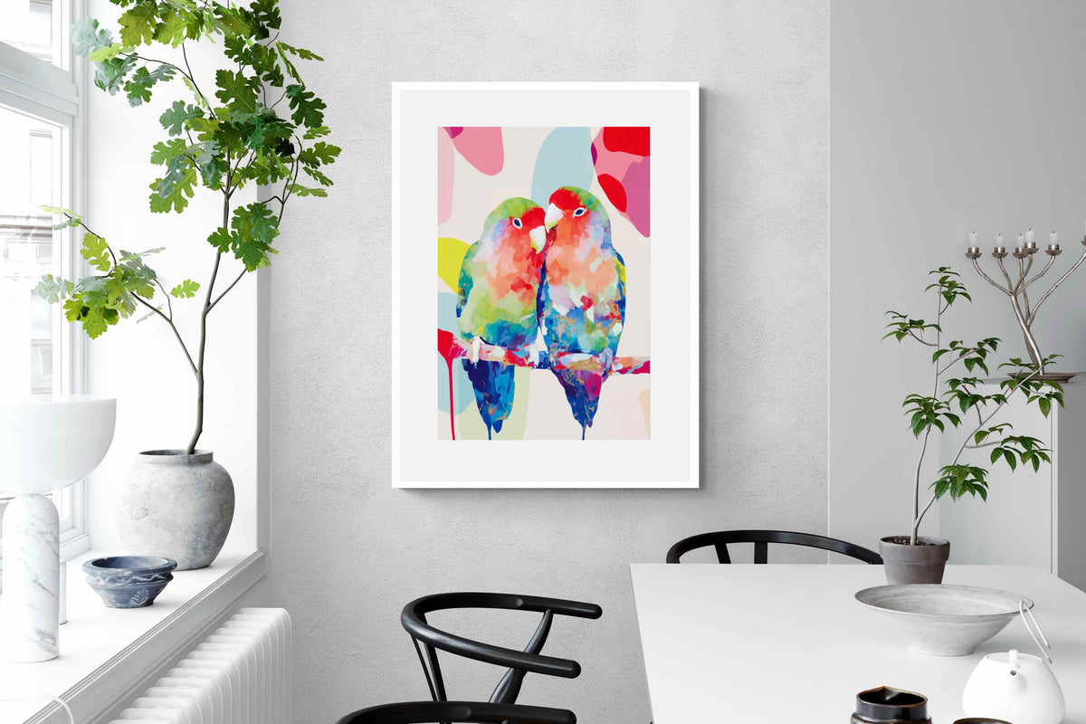 Pixalot ® Lovebirds on a Branch