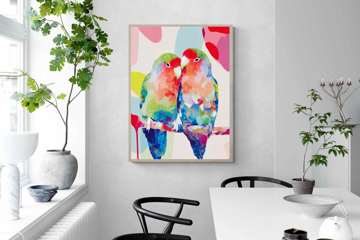 Pixalot ® Lovebirds on a Branch