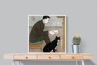 Pixalot Man Reading with Cat