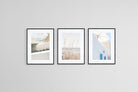 Mediterranean Set-Wall_Art-45 x 60cm (x3)-Framed Print-Black-Pixalot