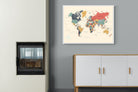 Pixalot Muted Tones World Map