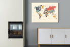 Pixalot Muted Tones World Map