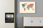 Pixalot Muted Tones World Map