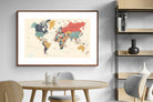 Pixalot Muted Tones World Map