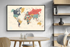 Pixalot Muted Tones World Map