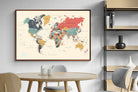 Pixalot Muted Tones World Map