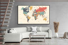 Pixalot Muted Tones World Map