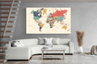 Pixalot Muted Tones World Map