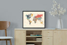 Pixalot Muted Tones World Map