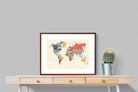 Pixalot Muted Tones World Map
