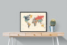 Pixalot Muted Tones World Map