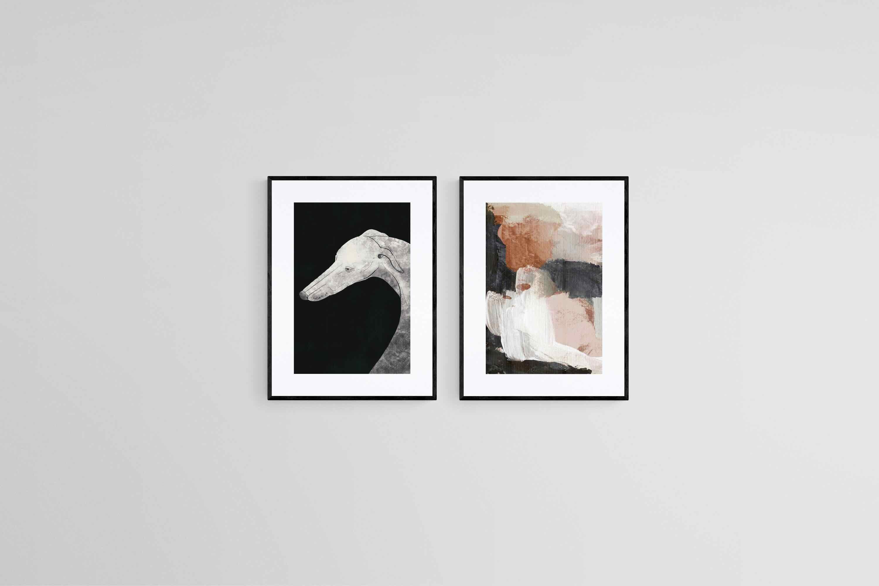 Noble Set-Wall_Art-45 x 60cm (x2)-Framed Print-Black-Pixalot