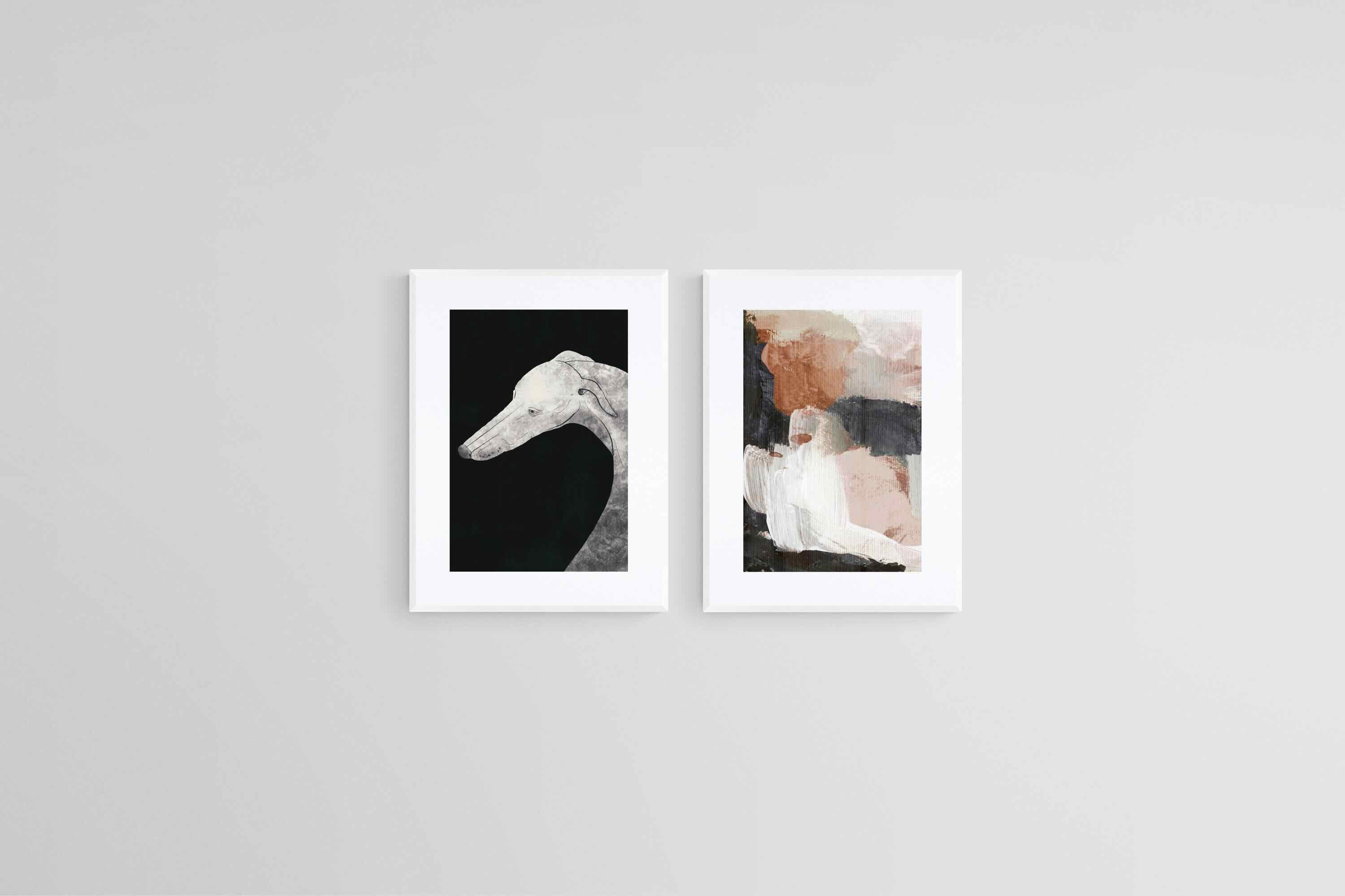 Noble Set-Wall_Art-45 x 60cm (x2)-Framed Print-White-Pixalot