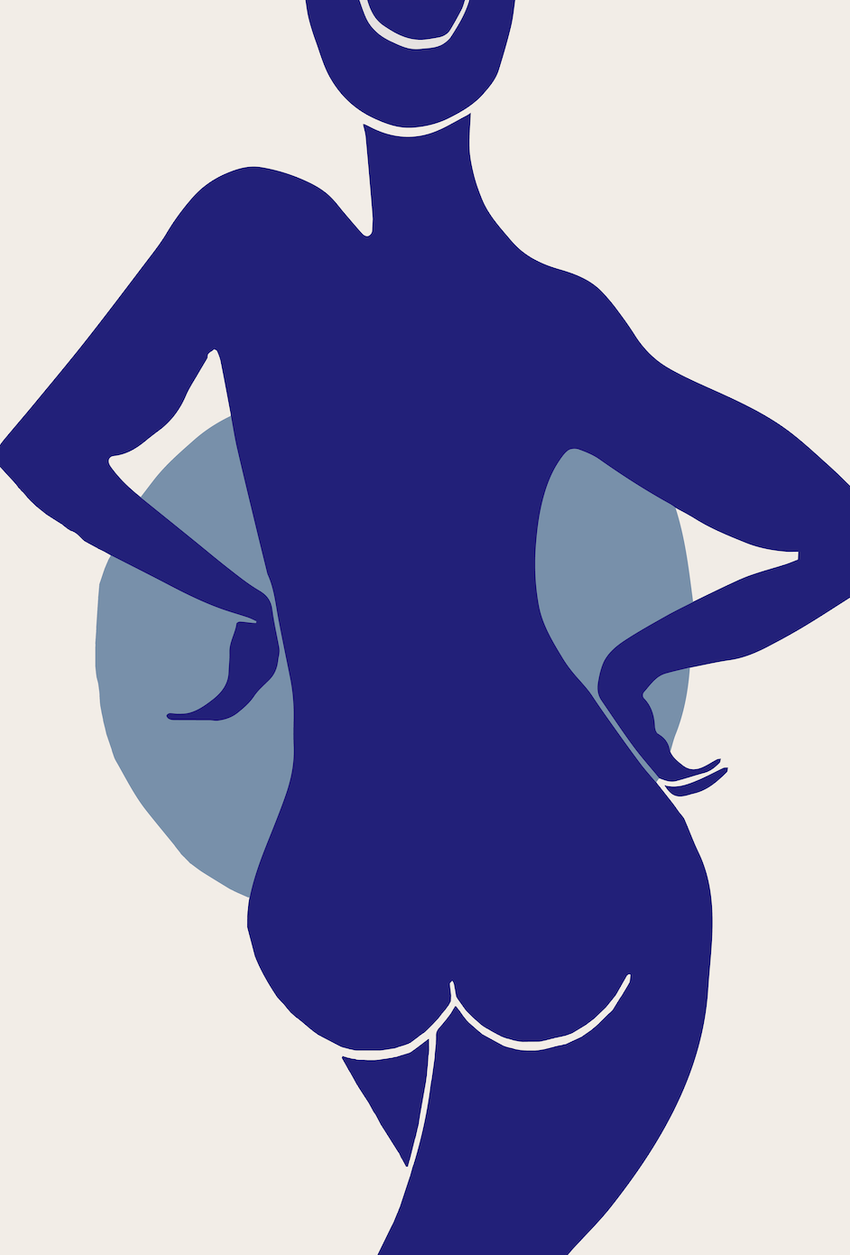 Nude in Indigo-Wall_Art-Pixalot