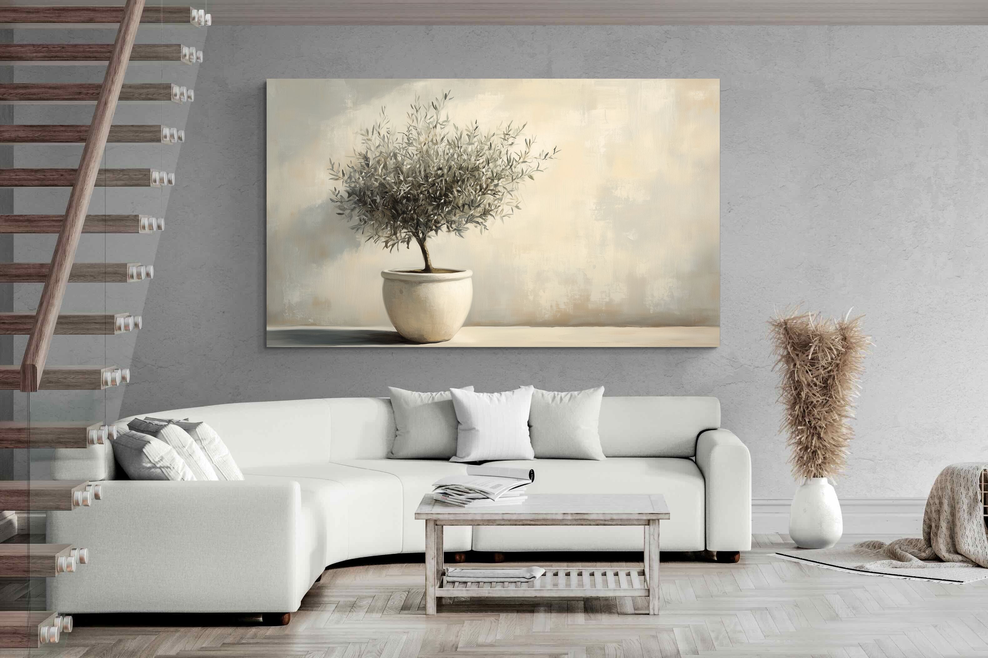 Pixalot Olive Tree in White Pot