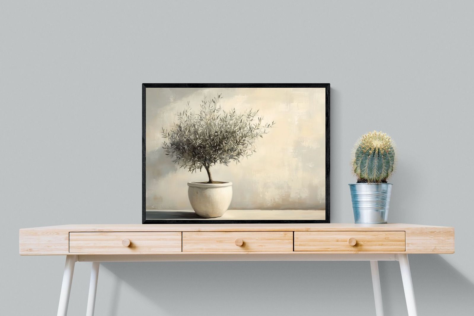 Pixalot Olive Tree in White Pot