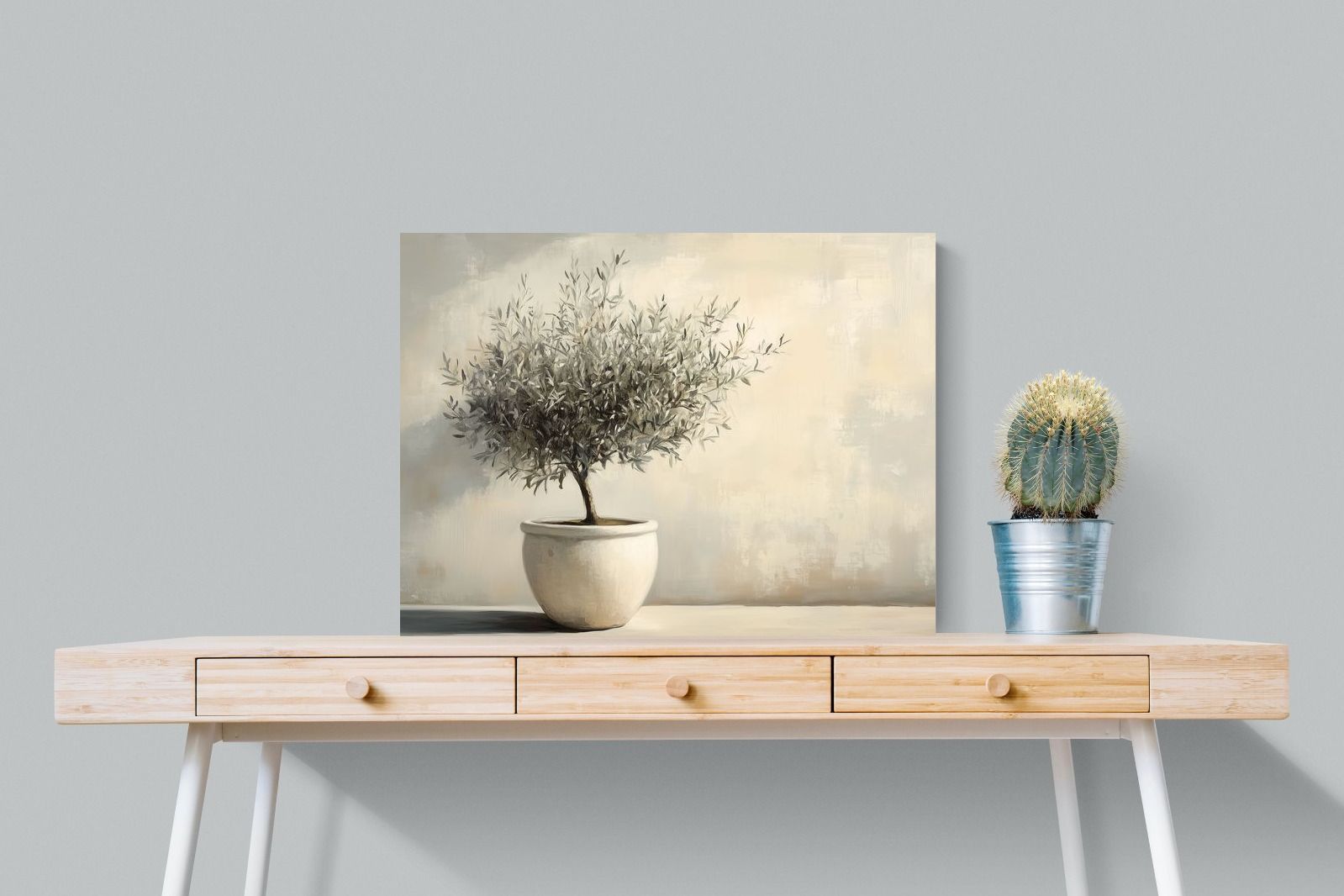 Pixalot Olive Tree in White Pot