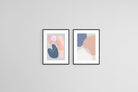 Pastel Shapes Set-Wall_Art-45 x 60cm (x2)-Framed Print-Black-Pixalot