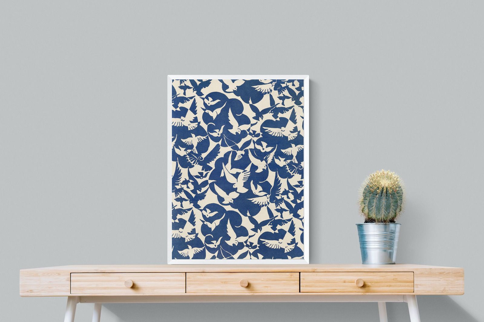 Pixalot Pigeons in White & Blue