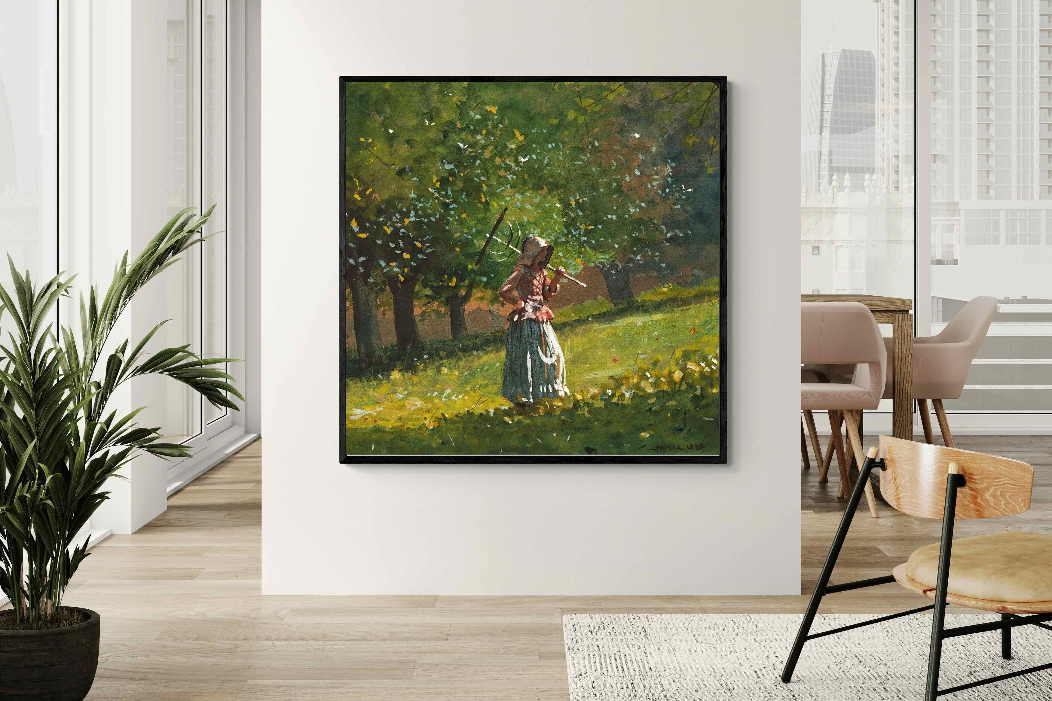 Pixalot ® Girl with Hay Rake