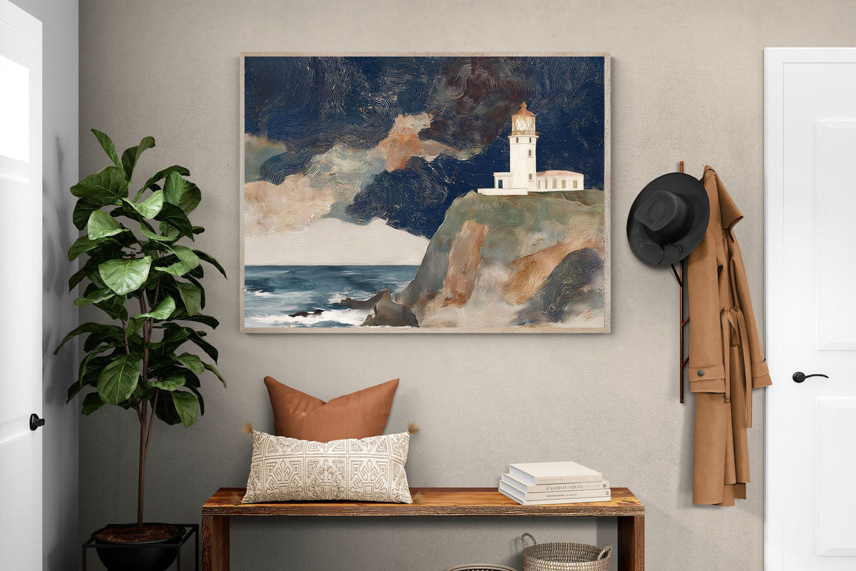 Pixalot ® Lighthouse on a Stormy Cliff